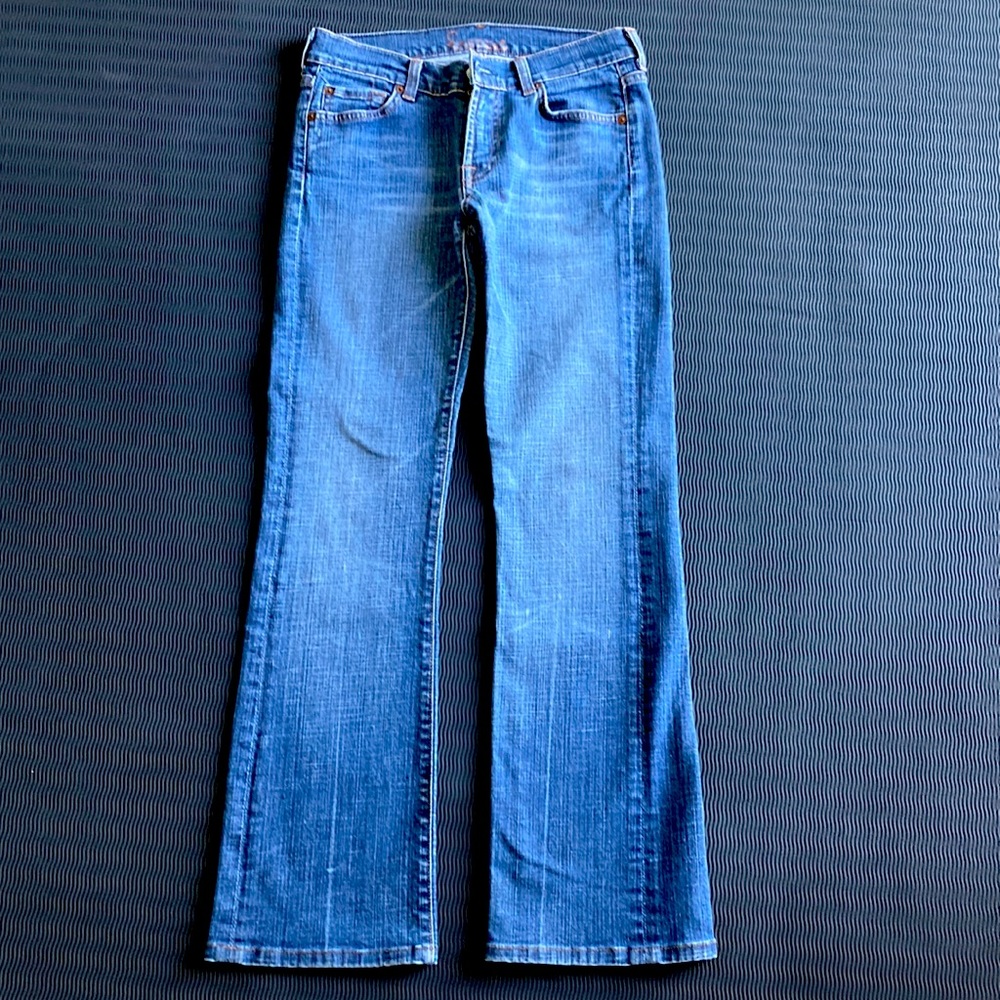 👖7 SEVEN for ALL MANKIND Bootcut Jeans Mid Rise sz 28